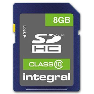 Integrale 8GB Klasse 10 30MBps SDHC-geheugenkaart 8GB Blauw