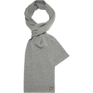 Lyle & Scott Racked Rib Scarf Sjaals Heren - Grijs - Maat ONESIZE