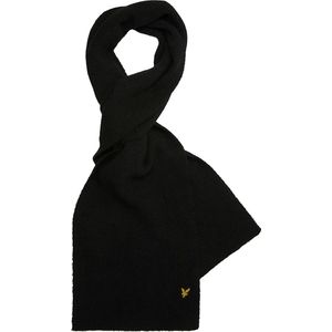 Lyle & Scott Racked Rib Scarf Sjaals Heren - Zwart - Maat ONESIZE