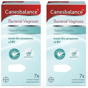 CanesBalance Vaginale Pessaries | BacteriÃ«le vaginose Symptoombehandeling | Begint onmiddellijk te werken om onaangename intieme geur te verlichten die geassocieerd is met BV | Klinisch bewezen - Pack van 7x2 (14 totaal)