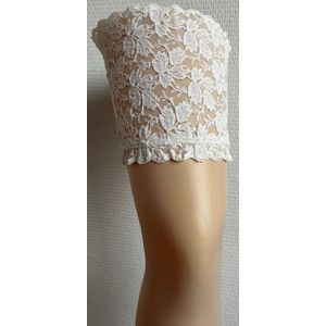 Clio Hold Ups - Hold Up Kousen - Breed - Kanten - Boord - for a very special day - 15 Den. - T3 - Medium - Ivoor