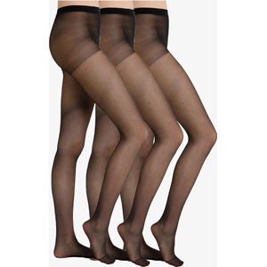 Pretty Polly Panty - Day To Night - Sheer - 3 paar voordeel verpakking - 15 Den - X/L - Zwart