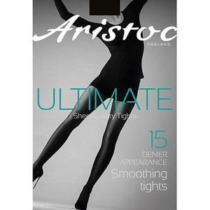 Aristoc Panty - Ultimate - Smooting - Platte Naden - Katoenen Kruisje - 15 Den. - M/L - Zwart