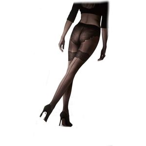Pretty Polly Panty - Flirty - Hold Up Panty - Naad - Achter Naad - One Size - 36/42 - Zwart