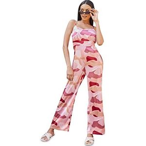 Chi Chi London Dames roze mouwloze bloemen jumpsuit 12, roze, 38