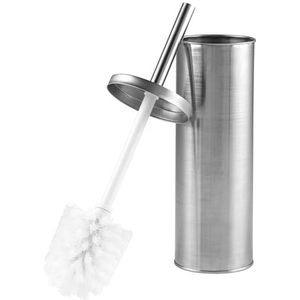 Beldray LA059451SSFEU7 Toiletborstel en -houder - Badkamer toiletkom reinigingsborstel met polsborstels, roestvrijstalen hygiënische houder met ledeontwerp, diep