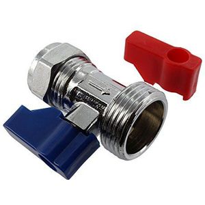 Paxanpax PLD1521 Universele rechte compressie fit ventielkraan, 3/4-inch x 15 mm