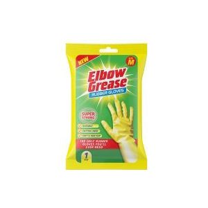 Elbow Grease Super Strong Gloves |  Rubber Huishoudhandschoenen | Geel | Medium (1 paar)