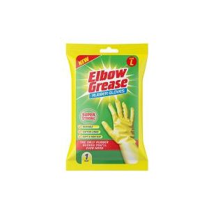 Elbow Grease Super Strong Gloves |  Rubber Huishoudhandschoenen | Geel | Large (1 paar)