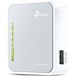 TP-Link TL-MR3020 draadloze router Fast Ethernet Single-band (2.4 GHz) Grijs, Wit