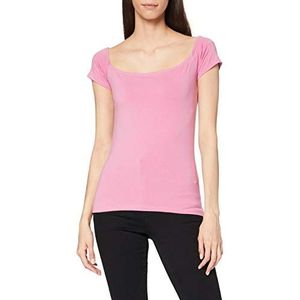 People Tree Bardot Top T-shirt voor dames, roze, 34