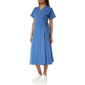 People Tree Leora wikkeljurk, casual jurk voor dames, Blauw