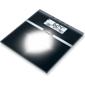 Beurer BG 21 Personenweegschaal - Lichaamsanalyse - BMI/BMR/AMR - Tot 180 kg - 30 x 31.5 cm - 10 Gebruikers - Verlicht groot LCD display met 2 regels - Incl. batterijen - 5 Jaar garantie