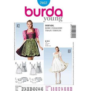 Burda Folklore B7057 Jurk Naaipatroon 19 x 13 cm