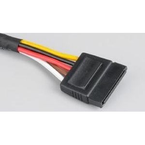 Akasa Sata Power Cable Extension electriciteitssnoer Zwart 0,3 m