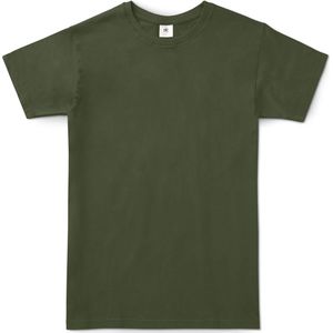 B&C Exact 150 Heren T-Shirt - Urban Khaki - Small - Korte Mouwen