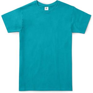 B&C Exact 150 Heren T-Shirt - Turquoise - Small - Korte Mouwen