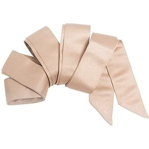 Maya Deluxe Dames Sash Belt Dames Satijn Sash Taille Tie Ribbon Strik Accessoires voor Bruid Bruiloft Prom Evening Gelegenheid Damesriem, Taupe blos