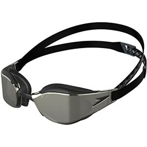 Speedo Fastskin Hyper Elite Mirror Zwembril, uniseks, volwassenen, zwart (oxid grey/Chrome), eenheidsmaat