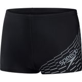 Speedo eco medley logo zwemboxer in de kleur zwart.