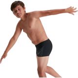 Speedo - Medley Logo - Sportzwembroek - Zwart/Grijs - EnduraFlex Stof, Intern Trekkoord