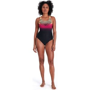 Speedo - Medalist - Sportbadpak - Zwart - Geel - Roze - Gerecycled Polyester
