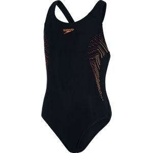 Speedo - Plastisol Placement Muscleback - Zwart / Oranje - Endurance10