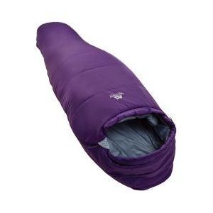 mountain equipment lunar ii violet lange slaapzak voor vrouwen  zip left