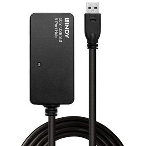 Lindy 43159 interface hub USB 3.2 Gen 1 (3.1 Gen 1) Type-A 5000 Mbit/s Zwart