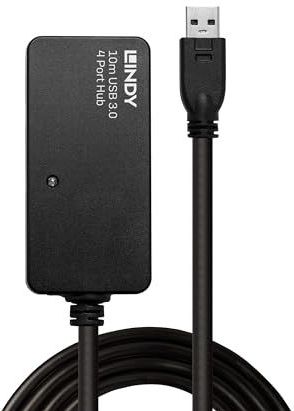 Lindy 43159 interface hub USB 3.2 Gen 1 (3.1 Gen 1) Type-A 5000 Mbit/s Zwart