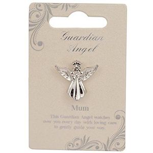 Guardian Angel - Broche - Zilverkleurig - Met Strass-steentjes