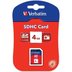 Verbatim, SECURE DIGITAL CARD 4GB c4 P-BLIST MIN. READ 4MB/SEC MIN. WRITE 4MB/SEC