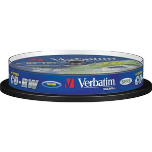 Verbatim 43480 CD-RW disc 700 MB 10 stuk(s) Spindel Herschrijfbaar