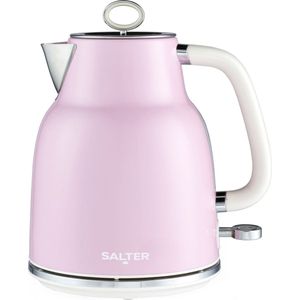 Salter Retro 1.7 L Waterkoker – 3KW Snel Koken, 360° Basis, Verwijderbaar Kalkfilter, Waterniveau Venster, Blauwe Indicatie Lampje, Droogkook Beveiliging & Automatische Uitschakeling, Roze