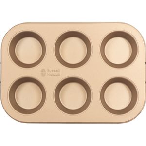 Russell Hobbs - Opulence - Muffin Tray - Goud - 6 Cup - Antiaanbaklaag