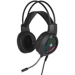 Intempo® EE6555BLKSTKEU7V2 Quest Wired LED Gaming Headphones with Retractable Microphone and Over-Ear Design