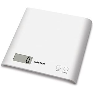 Salter 1066 WHDR15 digitale keukenweegschaal, elektronische voedselweegschaal, gemakkelijk af te lezen weergave, tarra-functie, compact ontwerp, maximale capaciteit: 3 kg, gemakkelijk schoon te maken,