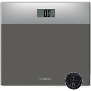 Salter - 9206 SVSV3R - Personenweegschaal - Zilver/Grijs - Glas - Max. 180 kg