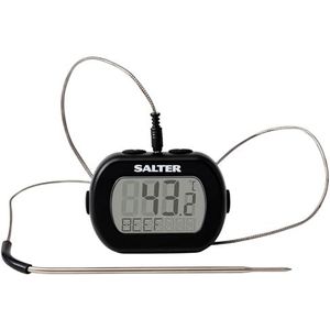 Salter 515 BKCR vleesthermometer, digitale keukenthermometer -20 °C tot 250 °C, meting temperatuur van gebak, jam, friet, vlees in de oven of grill, groot display, gemakkelijk af te lezen