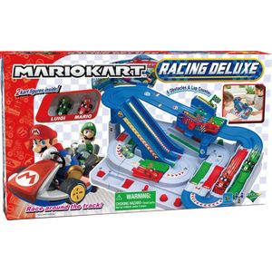 EPOCH Games – Super Mario Kart Racing DX Racebaan – Inclusief Luigi & Mario Karts – 6 Obstakels
