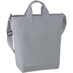 Bagbase Canvas Daybag / Hold & Strap Boodschappentas (15 Liter)  (Lichtgrijs)
