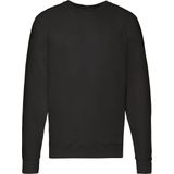 Fruit Of The Loom - Lichtgewicht Raglan Sweatshirt - Zwart - 240 GSM