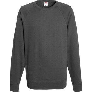 Fruit Of The Loom - Lichtgewicht Raglan Sweatshirt - Licht Graphite - 240 GSM