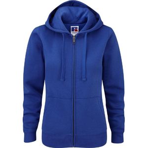Russell Dames Premium Authentieke Hoodie met rits (3-laagse stof) (Helder Koninklijk)