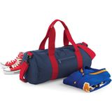 Bagbase Plain Varsity Barrel / Duffle Bag (20 liter) (One Size) (French Navy/Classic Red)