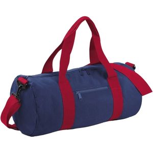 Bagbase Gewoon Varsity Barrel / Duffle Bag (20 Liter) (Franse marine / klassiek rood)
