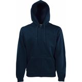 Fruit Of The Loom - Premium Hooded Zip-Up Sweatshirt - Donker Marine - 70% Katoen, 30% Polyester