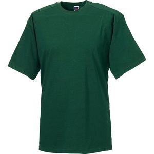 Russell Europa Heren Werkkleding Korte Mouwen Katoenen T-Shirt (Fles groen)