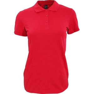 SOLS Dames/dames Perfect Pique Poloshirt met korte mouwen (Rood)