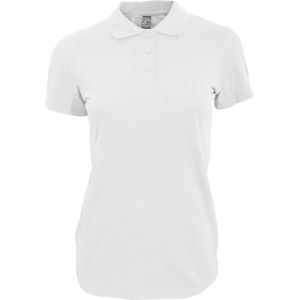 SOLS Dames dames Perfect Pique Poloshirt met korte mouwen (Wit)